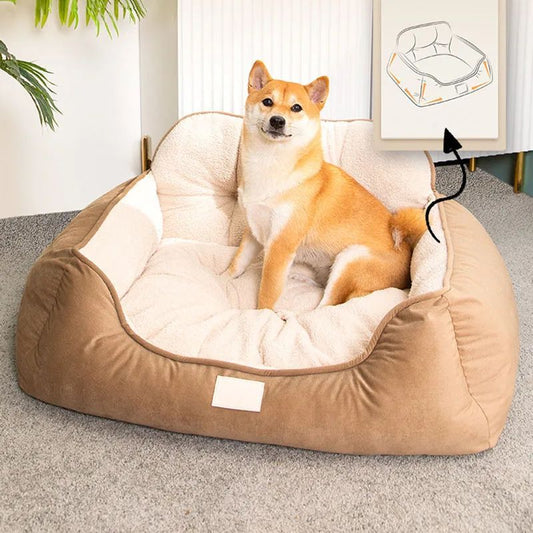 犬ベッド ケージ用 プラッシュ ふわふわ あったか 洗える