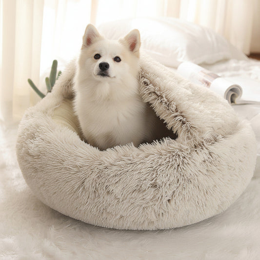 犬ベッド ドーム型 プラッシュ ネスト 小型犬