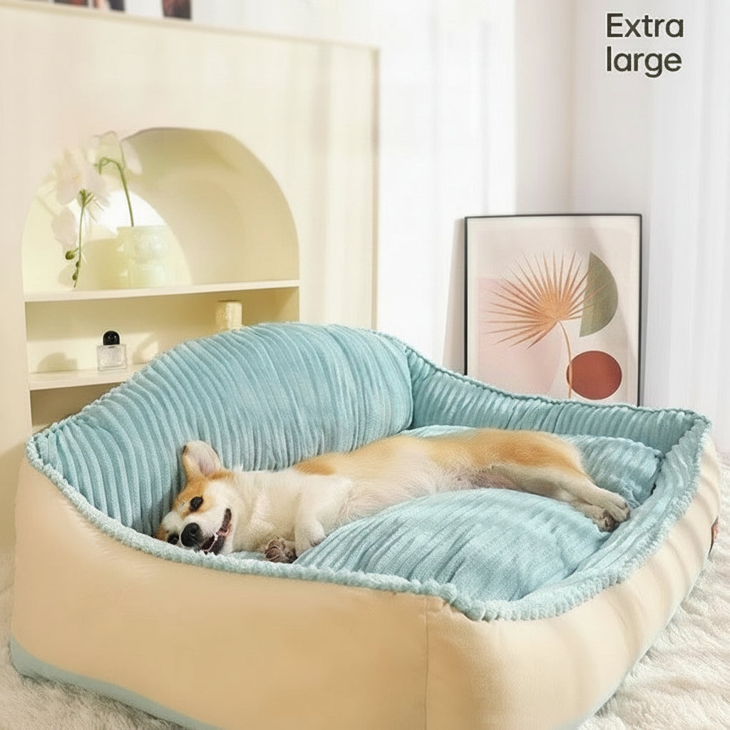 犬ベッド ソファ型 プラッシュ 冬用 四季対応 洗える
