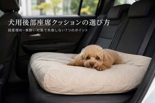 犬用後部座席クッションの選び方｜段差埋め・車酔い対策で失敗しない7つのポイント