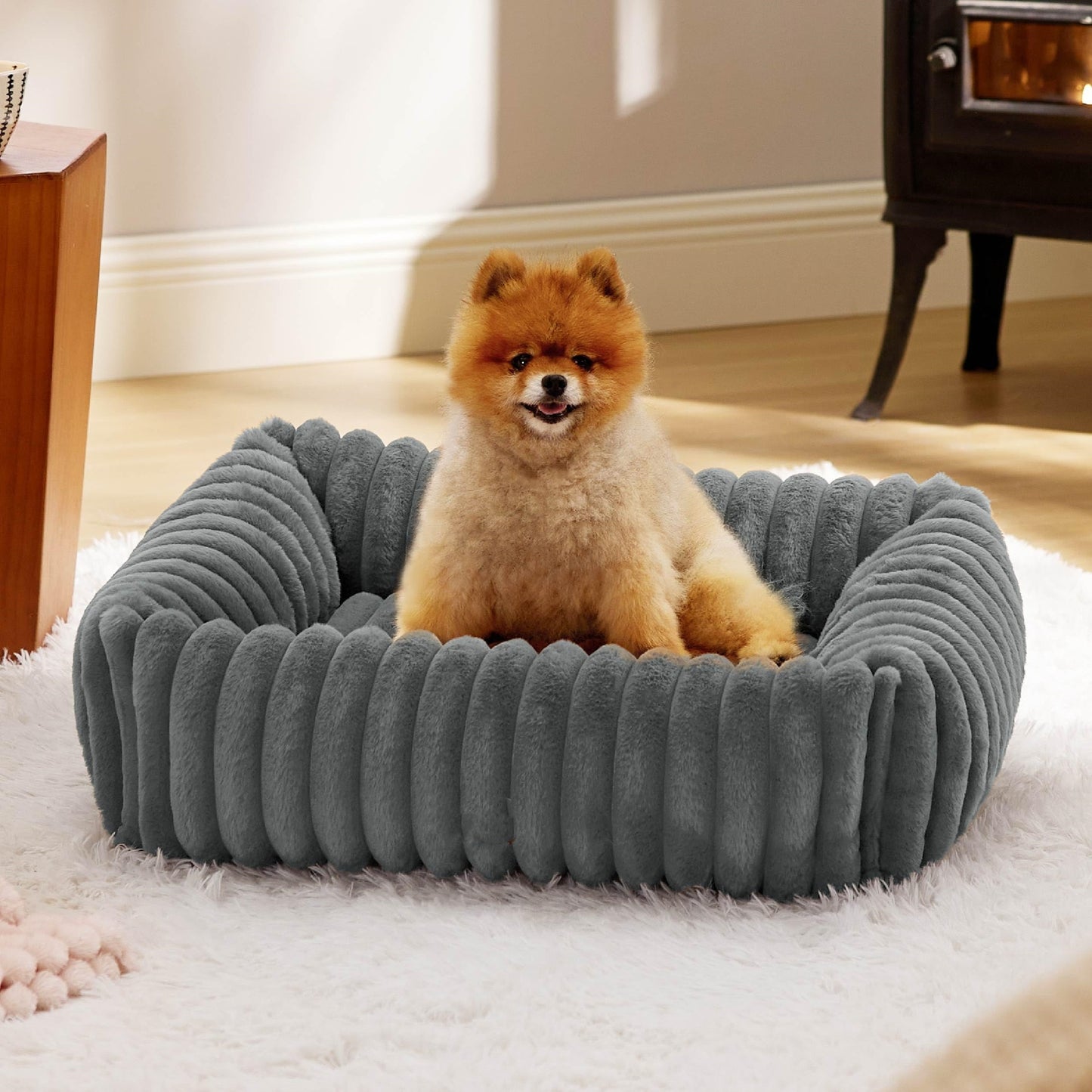 犬ベッド マット型 プラッシュ あったか 子犬