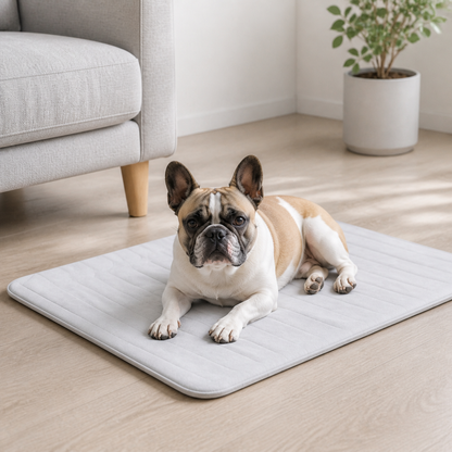 犬ベッド マット型 冷感 の使用イメージ