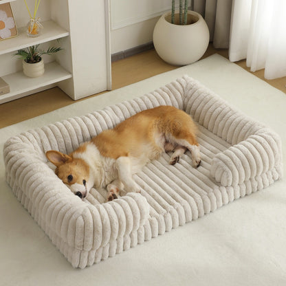 犬ベッド ソファ型 プラッシュ あったか 大型犬