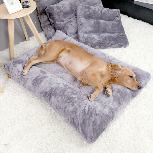 犬ベッド クッション型 プラッシュ あったか ロング