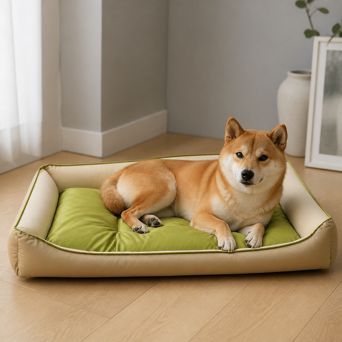 犬ベッド マット型 プラッシュ 冷感 防水 の使用イメージ