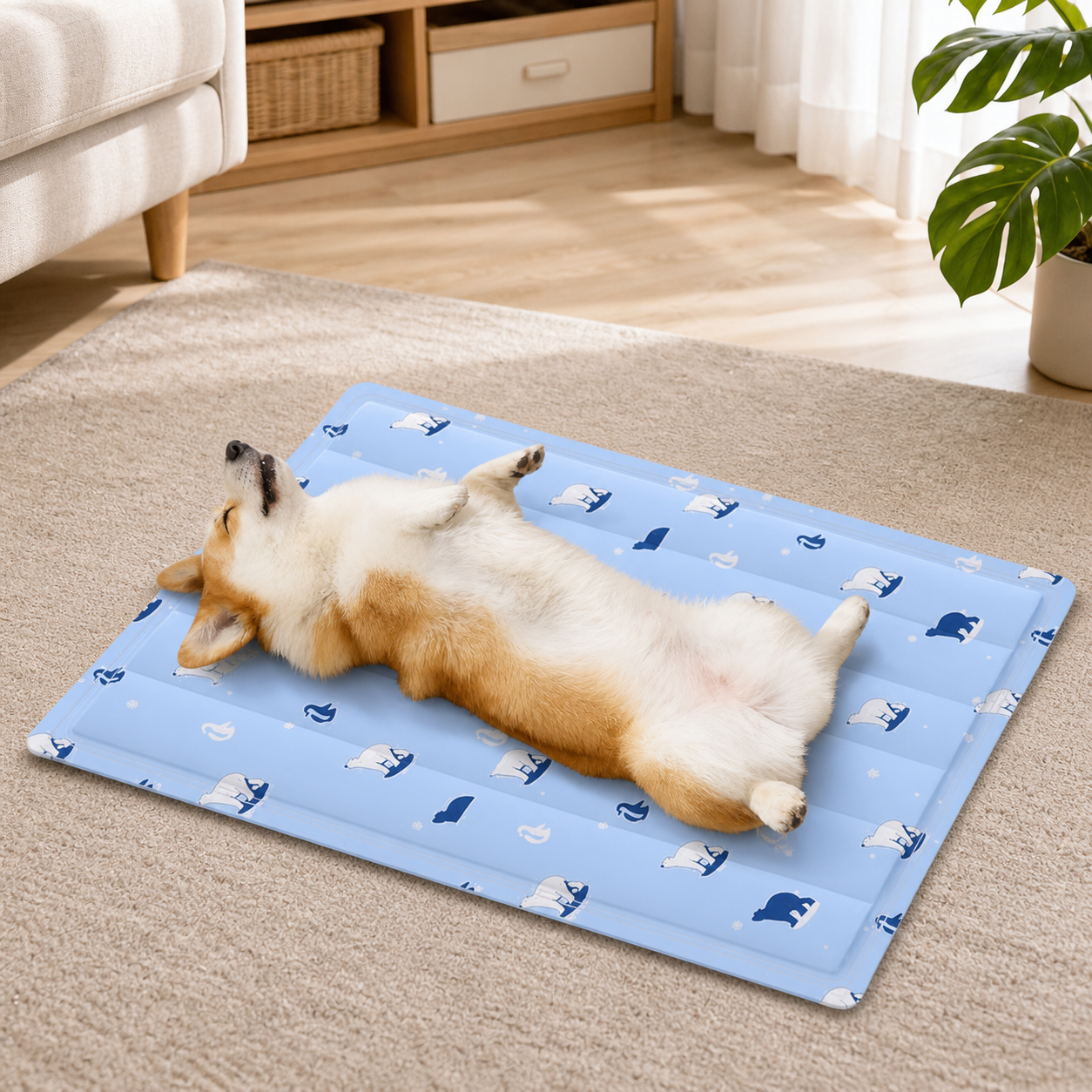 犬ベッド マット型 冷感 耐噛み 丸型