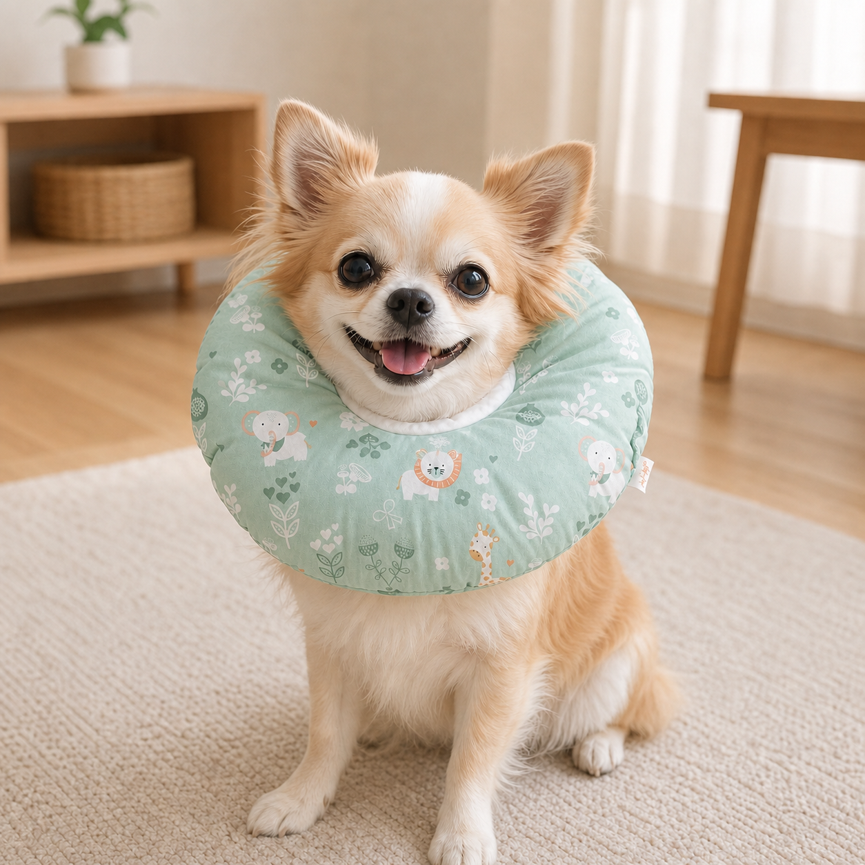 エリザベスカラー 犬猫用 ソフト素材 かわいい柄 舐め防止 保護カラー