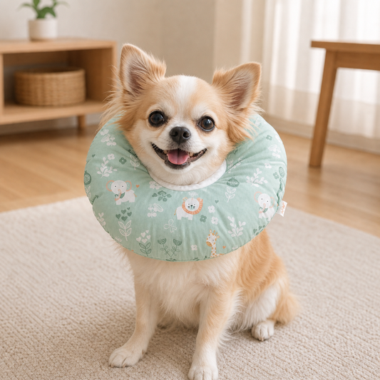 エリザベスカラー 犬猫用 ソフト素材 かわいい柄 舐め防止 保護カラー