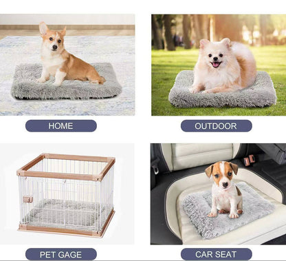 犬ベッド ケージ用 プラッシュ 洗える マット型