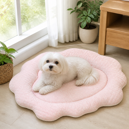 犬ベッド マット型 プラッシュ 冷感 中型犬 の使用イメージ