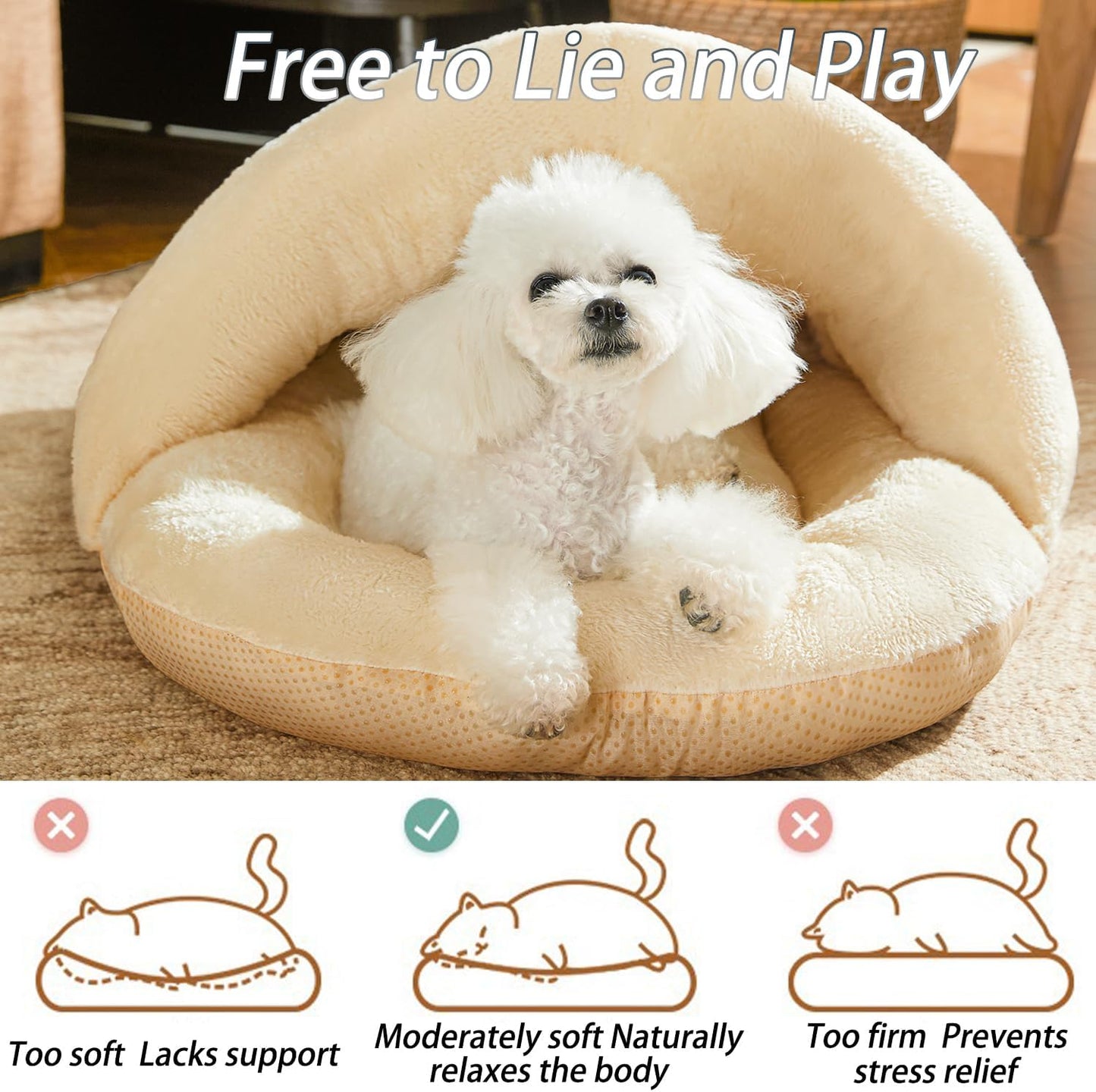 犬ベッド ドーム型 プラッシュ あったか やわらか