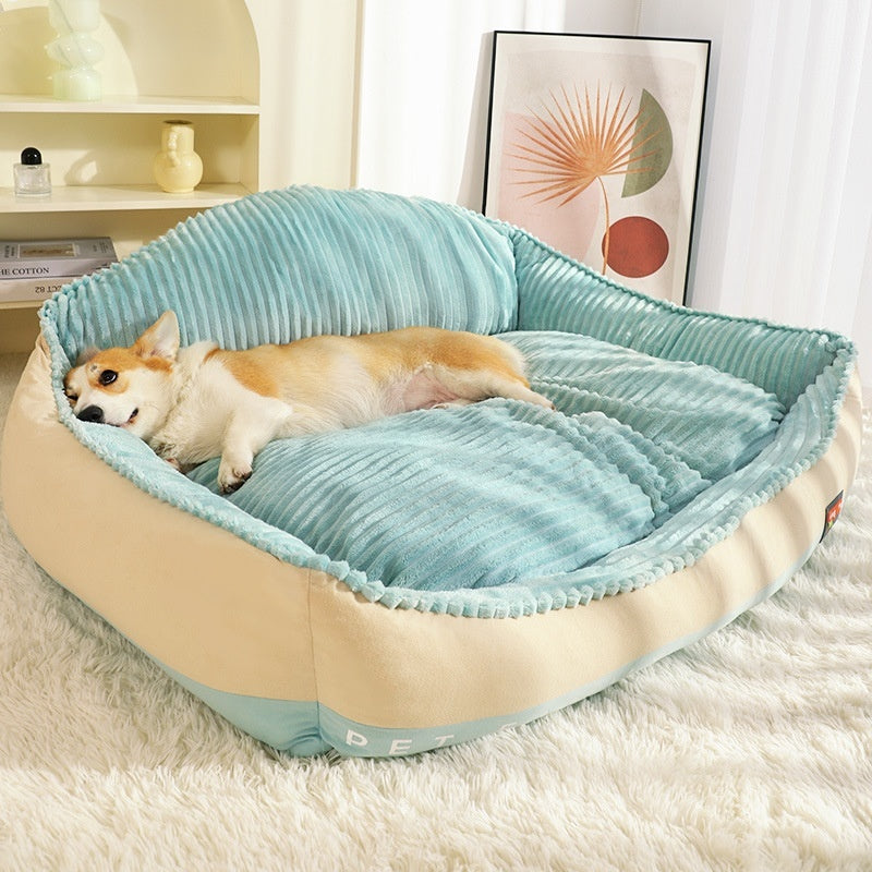犬ベッド ソファ型 プラッシュ 冬用 四季対応 洗える