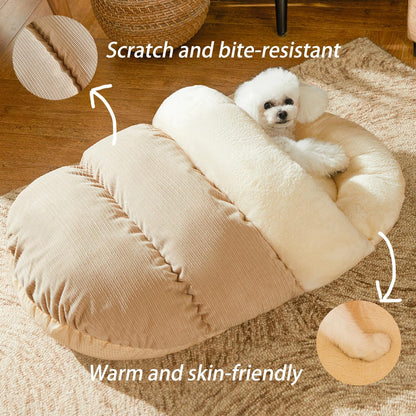 犬ベッド ドーム型 プラッシュ あったか やわらか