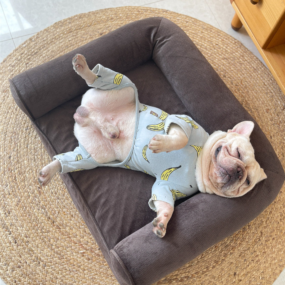 犬ベッド ソファ型 プラッシュ 洗える カバー脱着