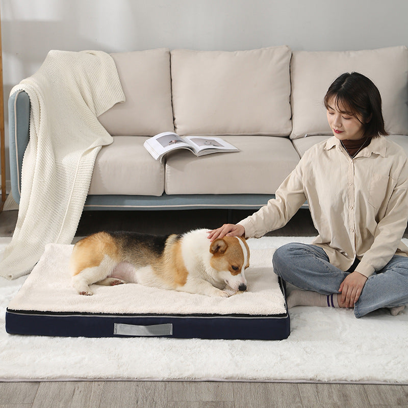 犬ベッド クッション型 プラッシュ 洗える 大型犬