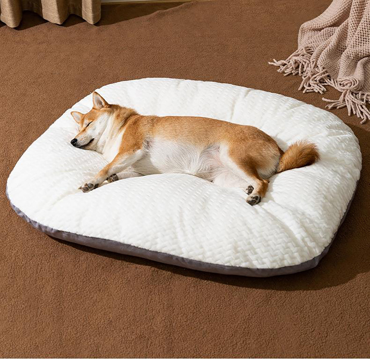 犬ベッド クッション型 プラッシュ 防水 大型犬 滑り止め