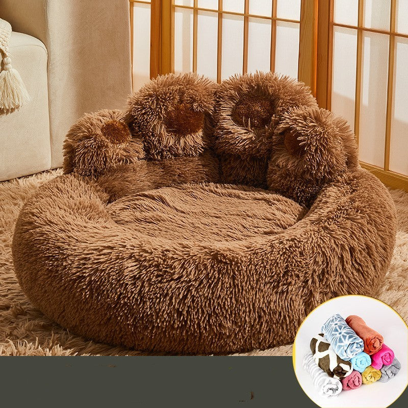 犬ベッド ソファ型 ボア あったか 大型犬 ケージ用