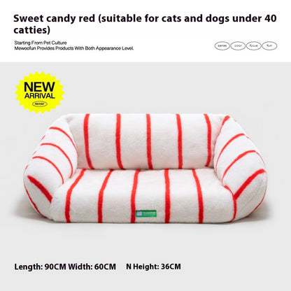 犬ベッド ソファ型 プラッシュ 冬用 洗える 大型犬