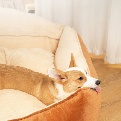 犬ベッド ケージ用 プラッシュ あったか 洗える 大型犬