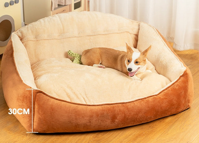 犬ベッド ケージ用 プラッシュ あったか 洗える 大型犬