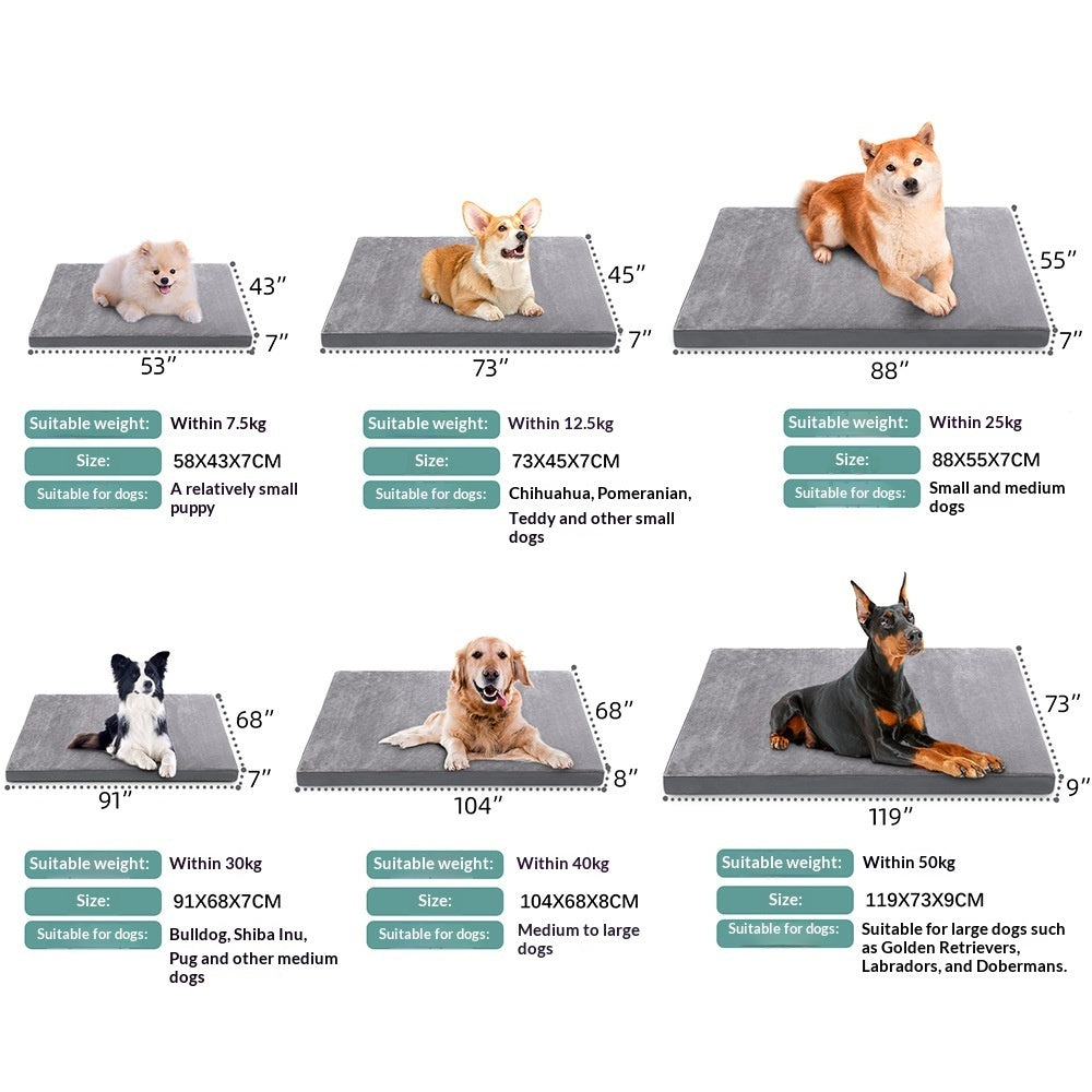 犬ベッド マット型 プラッシュ 四季対応