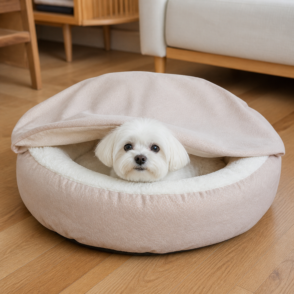 犬ベッド カドラー プラッシュ 防水 の使用イメージ