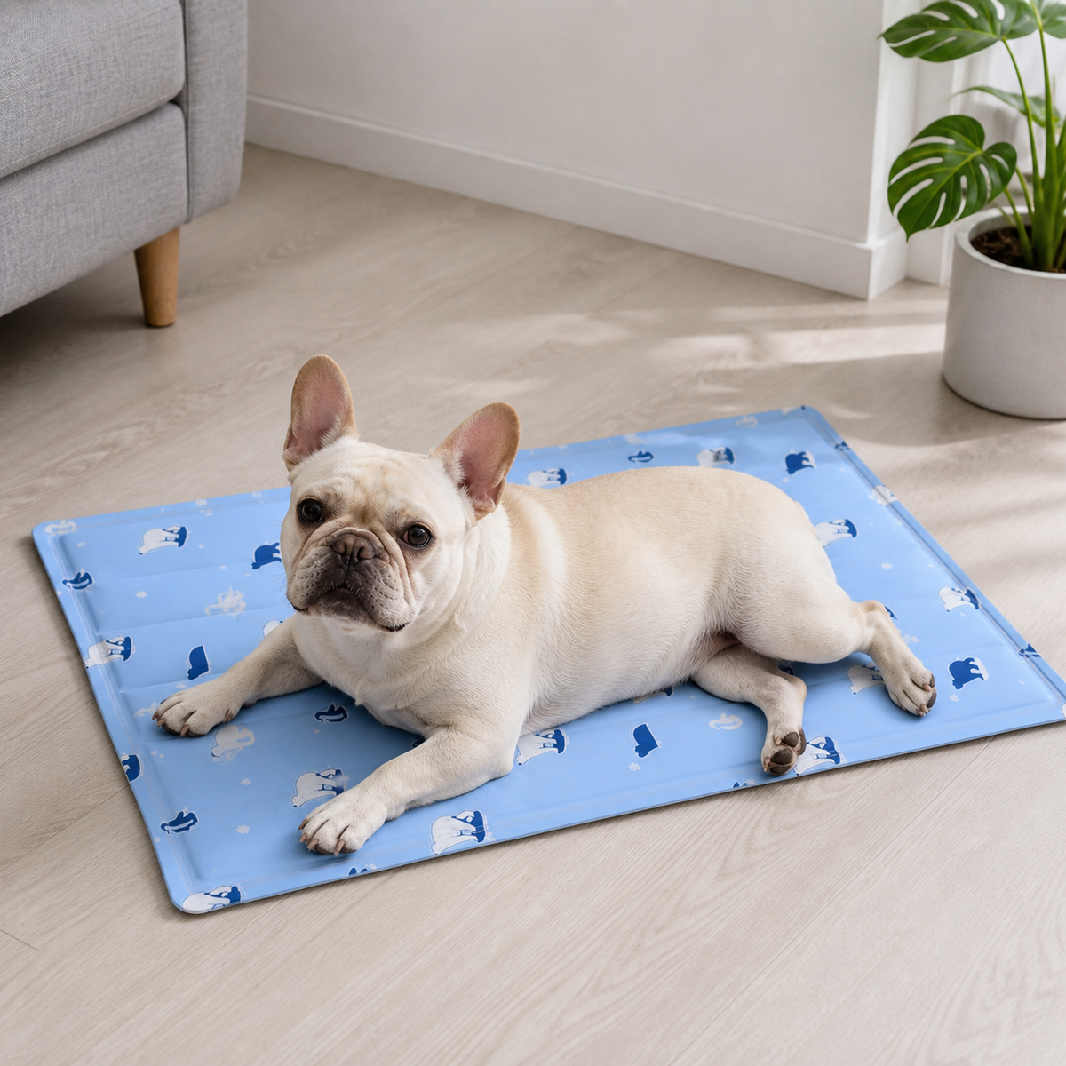 犬ベッド マット型 冷感 耐噛み の使用イメージ