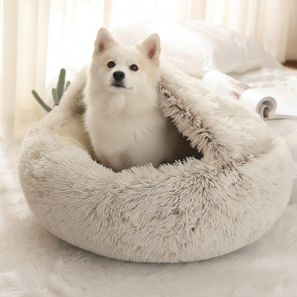 犬ベッド ドーム型 プラッシュ ネスト 小型犬 – アーキドッグ