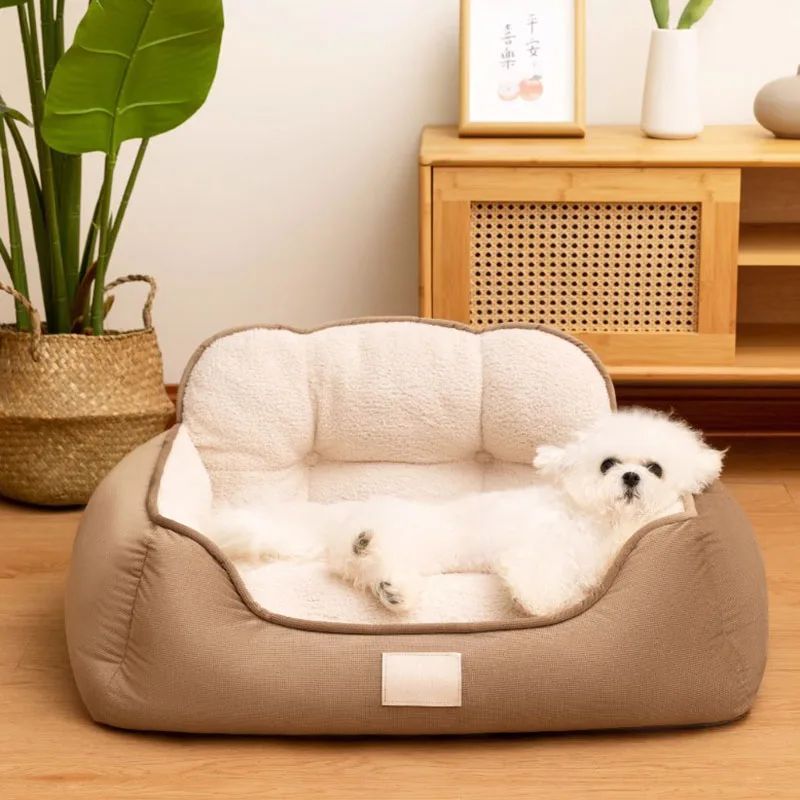 犬ベッド ケージ用 プラッシュ ふわふわ あったか 洗える