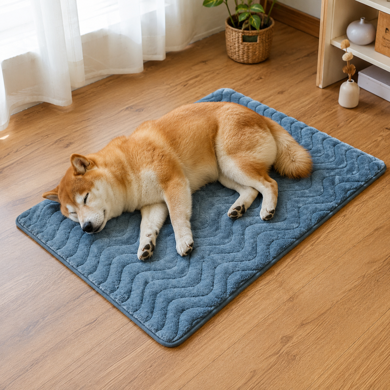 犬ベッド ケージ用 プラッシュ あったか 大判