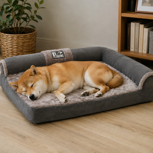 犬ベッド ケージ用 プラッシュ あったか 洗える マット型