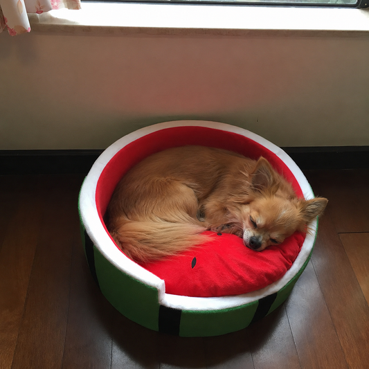 犬ベッド ラウンド型 プラッシュ 小型犬