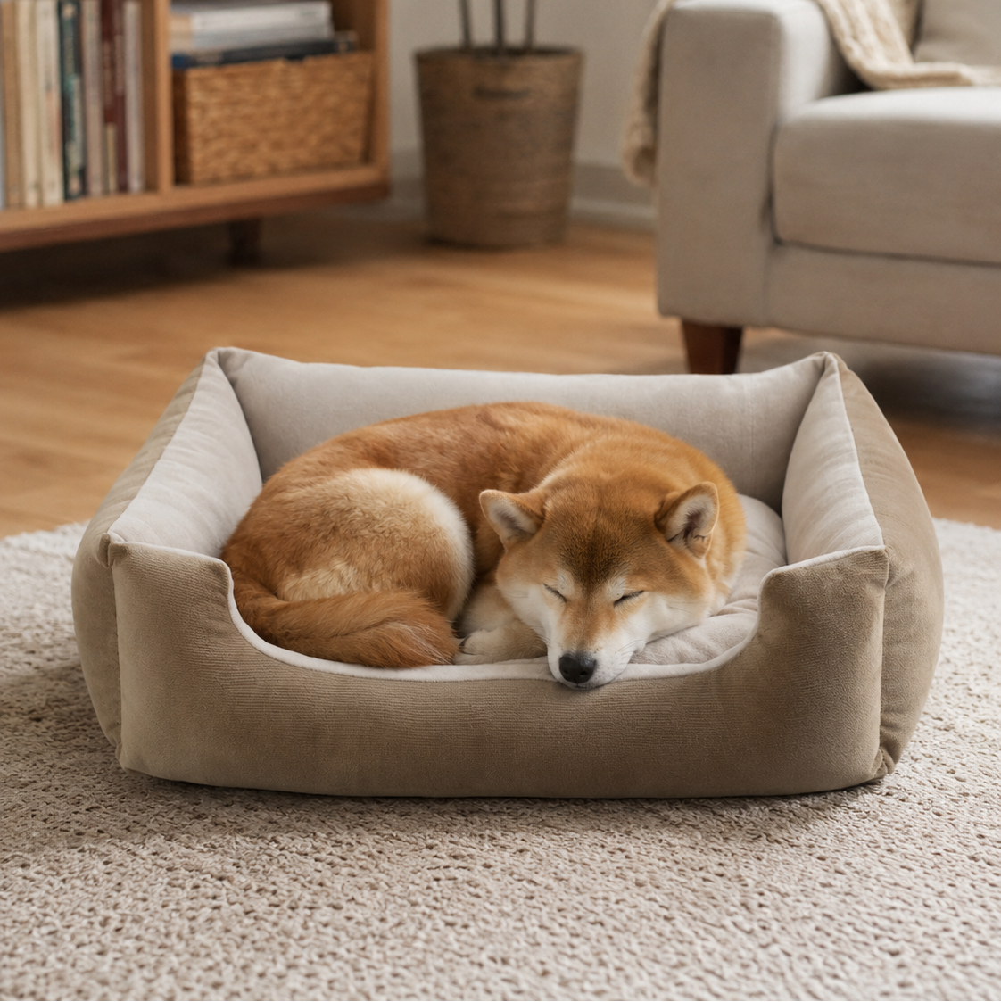 犬ベッド ケージ用 プラッシュ 中型犬 ふわふわ