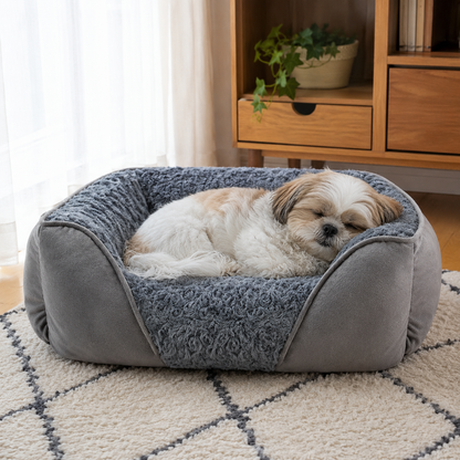 犬ベッド ドーム型 プラッシュ 大型犬 厚手
