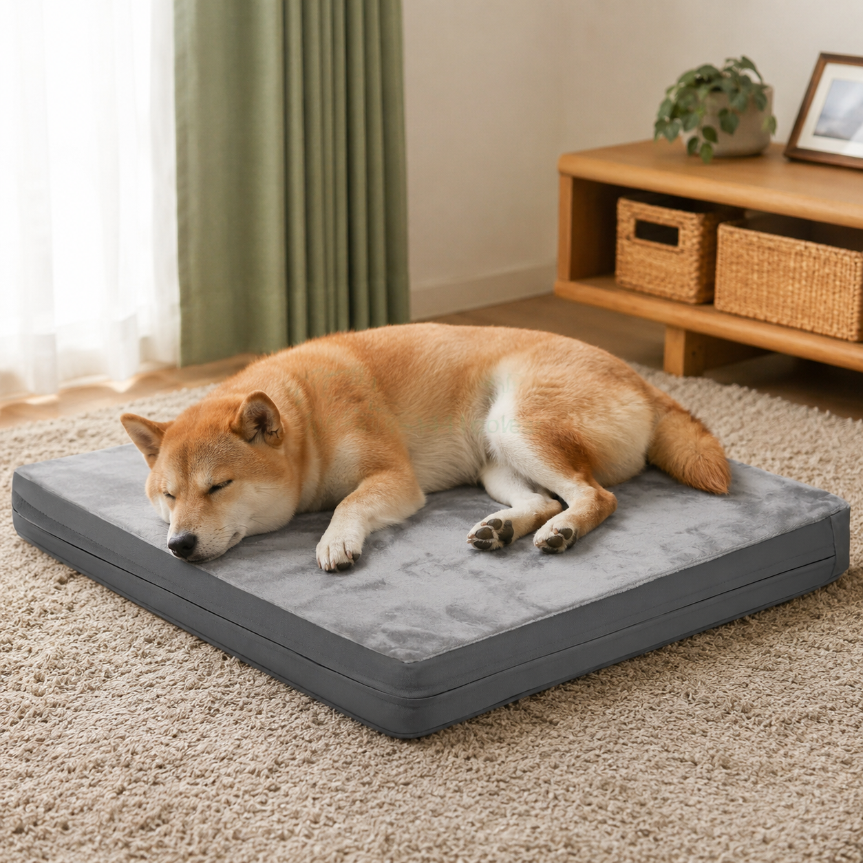 犬ベッド クッション型 プラッシュ 防水 大型犬 リバーシブル