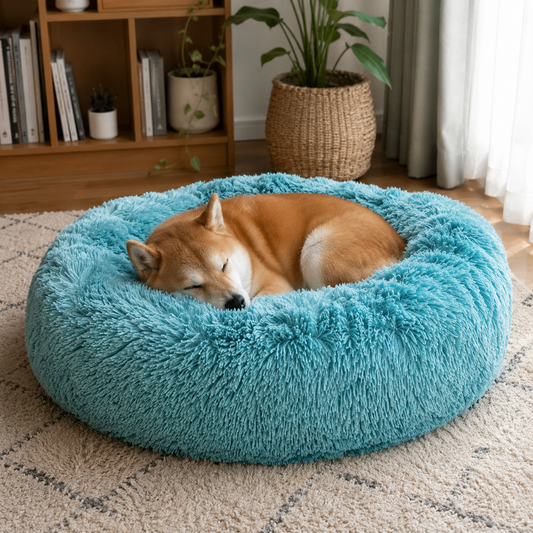 犬ベッド ドーム型 プラッシュ 大型犬 ロング