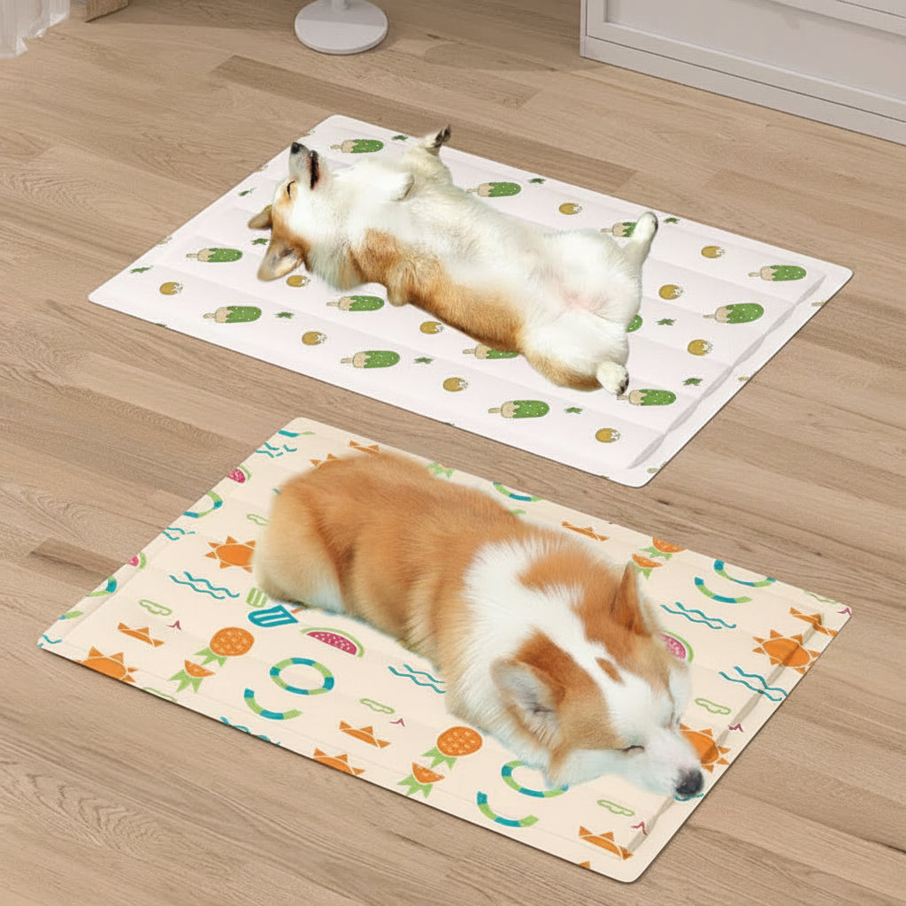 犬ベッド マット型 冷感 耐噛み 丸型