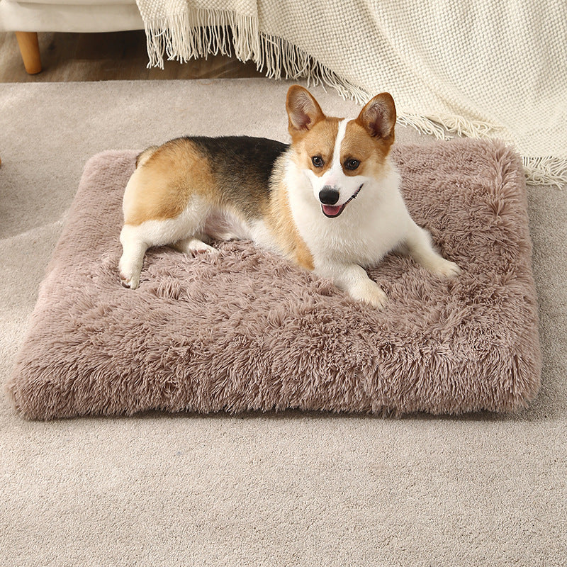 犬ベッド マット型 プラッシュ カバー脱着