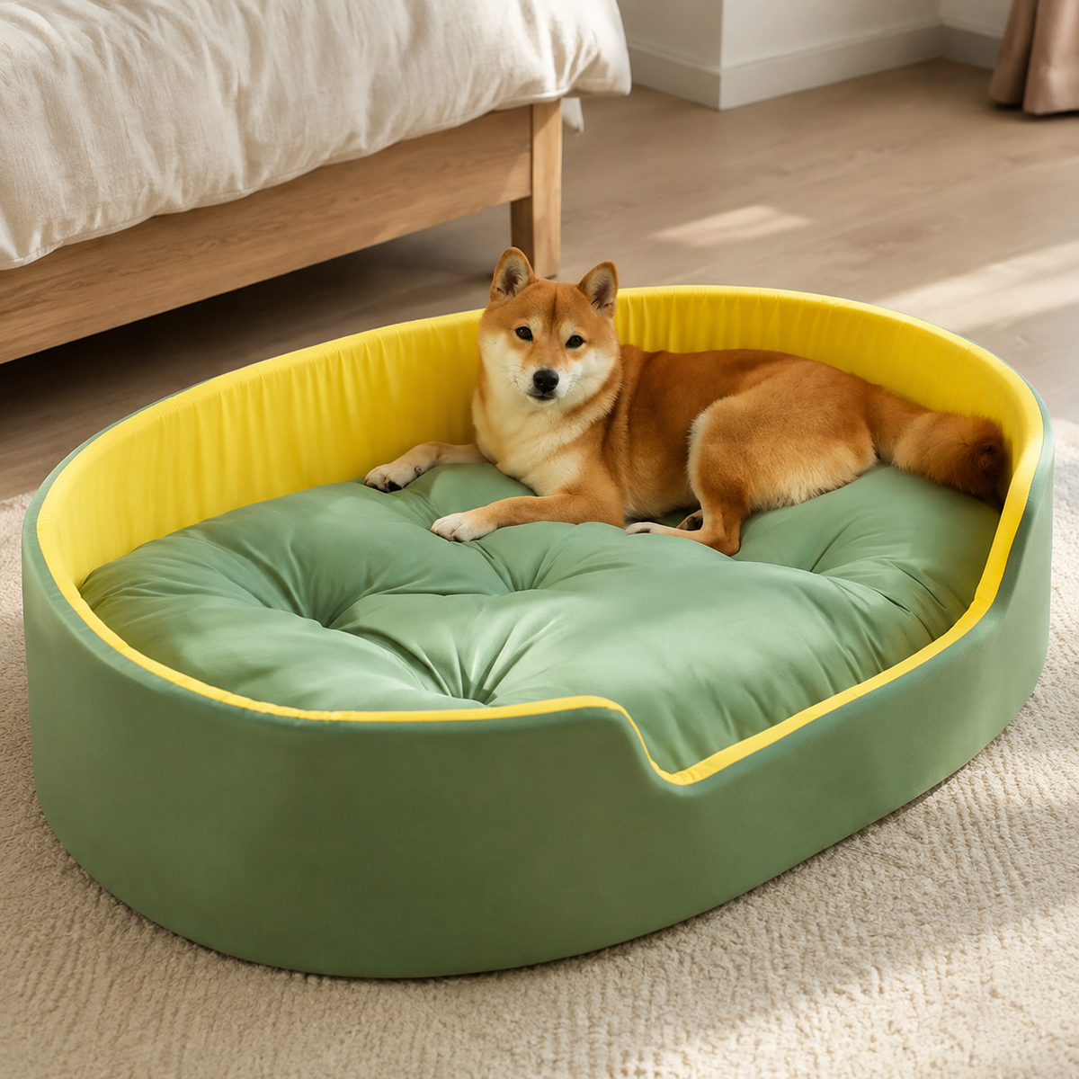 犬ベッド マット型 プラッシュ の使用イメージ