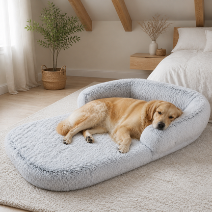 犬ベッド ラウンド型 洗える 大型犬 の使用イメージ