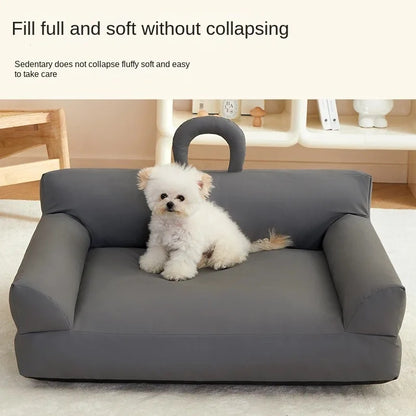 犬ベッド ソファ型 プラッシュ 四季対応 洗える ケージ用