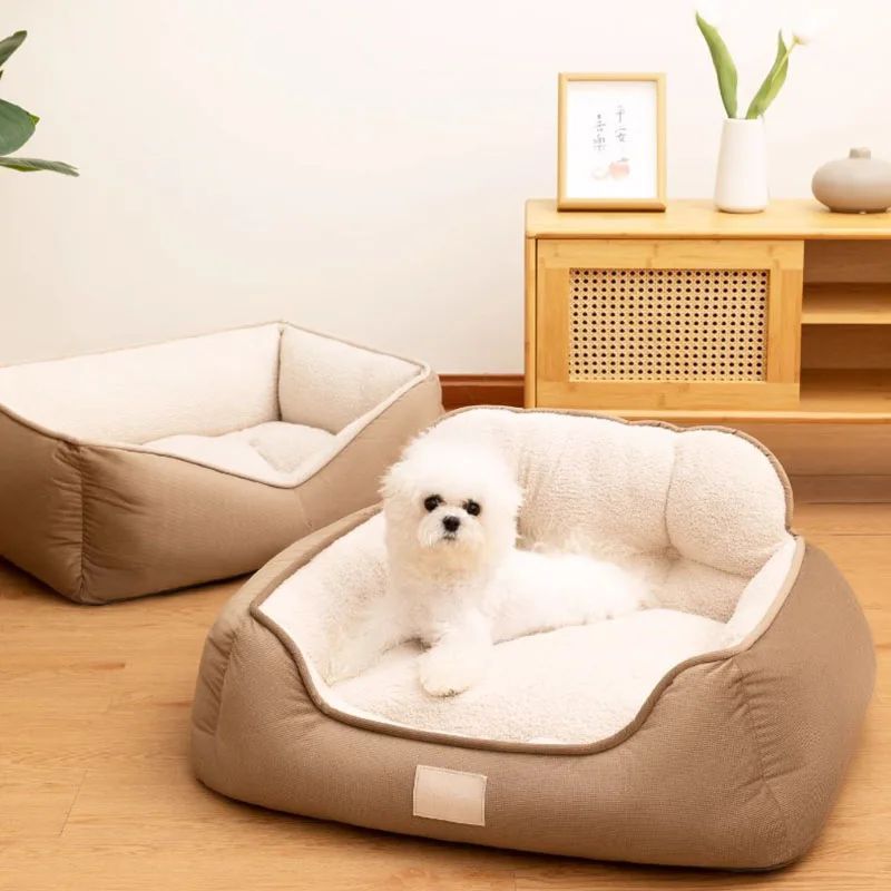 犬ベッド ケージ用 プラッシュ ふわふわ あったか 洗える