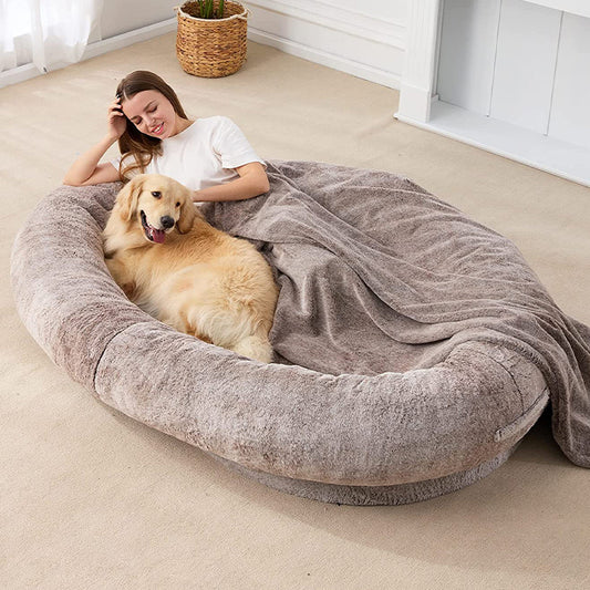 犬ベッド クッション型 プラッシュ 大型犬 ふわふわ
