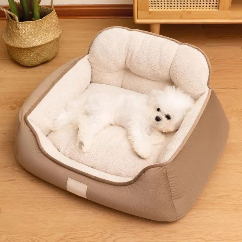 犬ベッド ケージ用 プラッシュ ふわふわ あったか 洗える