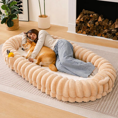 犬ベッド ソファ型 プラッシュ カバー脱着 洗える