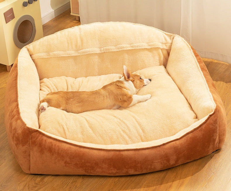犬ベッド ケージ用 プラッシュ あったか 洗える 大型犬