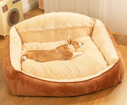 犬ベッド ケージ用 プラッシュ あったか 洗える 大型犬