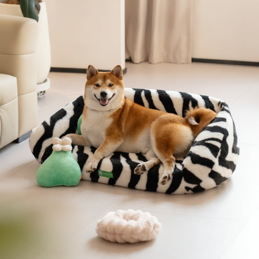 犬ベッド ソファ型 プラッシュ 冬用 洗える 大型犬