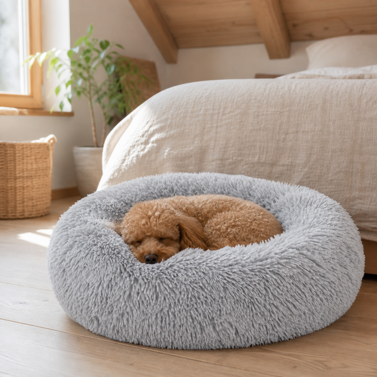 犬ベッド クッション型 プラッシュ 洗える 中型犬〜大型犬 ドーナツ 犬ベッド クッション型 プラッシュ 洗える 中型犬〜大型犬 ドーナツ