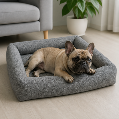 犬ベッド カドラー コットン - グレー モダンインテリアでの使用イメージ